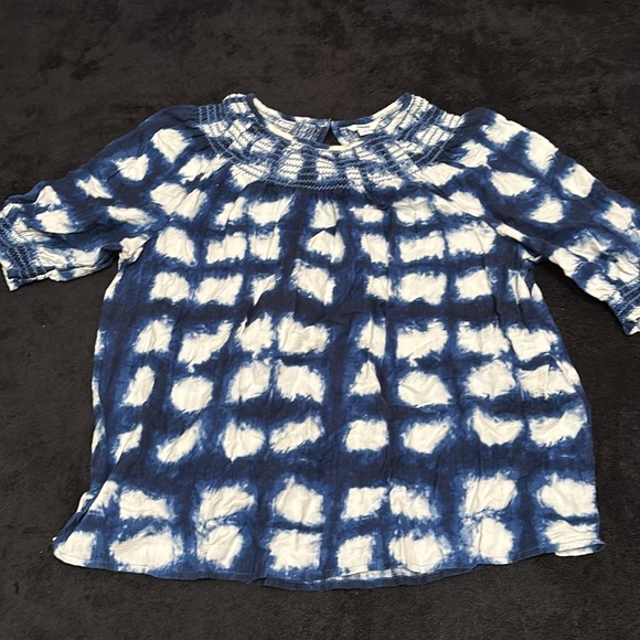 Sonoma Tops - Sonoma Blue & White tie-dye blouse